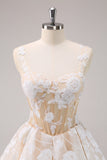Light Blue A Line Corset Homecoming Dress with Sequins