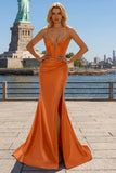 Fuchsia Ruched Corset Mermaid Satin Prom Dress