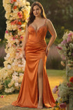 Sparkly Corset Fuchsia Mermaid Plus Size Prom Dress