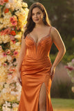 Sparkly Corset Fuchsia Mermaid Plus Size Prom Dress