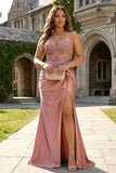 Mermaid Appliqued Ruched Plus Size Army Green Prom Dress