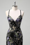 Peacock Mermaid Appliqued Prom Dress with Sequins
