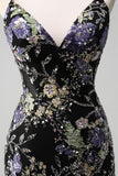 Peacock Mermaid Appliqued Prom Dress with Sequins