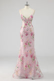 Peacock Mermaid Appliqued Prom Dress with Sequins