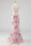 Peacock Mermaid Appliqued Prom Dress with Sequins