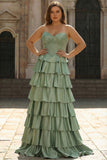 Strapless Tiered Burgundy Corset Plus Size Prom Dress