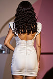 White Bodycon Mini Homcoming Dress