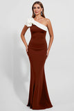 One Shoulder Mermaid Black Tie Dress