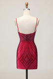 Bodycon Beaded Black Homecoming Dress
