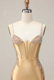 Royal Blue Bodycon Corset Beaded Homecoming Dress