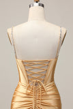 Royal Blue Bodycon Corset Beaded Homecoming Dress