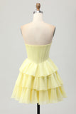 Corset Sweetheart A Line Green Homecoming Dress with Beading