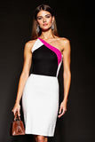 Black Bodycon One Shoulder Cocktail Dress