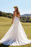 Floral Mermaid Ivory Appliqued Wedding Dress