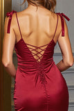 Navy Satin Cut Out Homecoming Dress with Lace-up Back