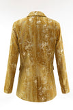 Glitter Yellow 2-Piece Peak Lapel Prom Suit