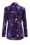 Sparkly 2-Piece Notched Lapel Purple Prom Suit