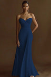 Strapless Ivory Pleated Engagement Dress