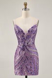 Sparkly Strapless Royal Blue Bodycon Homecoming Dress