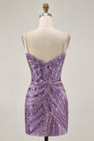 Sparkly Strapless Royal Blue Bodycon Homecoming Dress