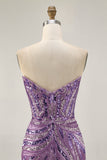 Sparkly Strapless Royal Blue Bodycon Homecoming Dress
