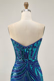 Sparkly Purple Strapless Tight Homecoming Dress