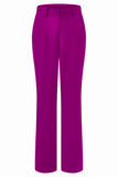Dark Fuchsia 2 Piece Notched Lapel Women Prom Suit