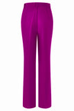 Dark Fuchsia 2 Piece Notched Lapel Women Prom Suit