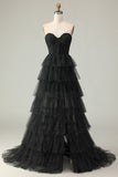 Light Green Sweetheart Corset A-Line Prom Dress With Ruffles