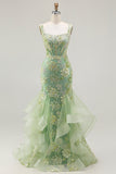 Sparkly Blush Mermaid Off The Shoulder Corset Prom Dress