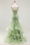 Sparkly Blush Mermaid Off The Shoulder Corset Prom Dress