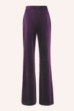 Velvet Peak Lapel Purple 2 Piece Slim Fit Women Suits