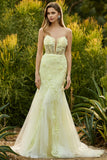 Purple 3D Floral Strapless Lace Mermaid Prom Dress