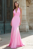 Dark Green Halter Mermaid Prom Dress
