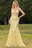 Sparkly Black Floral Mermaid Corset Maxi Prom Dress