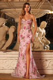 Sparkly Black Mermaid Strapless Corset Prom Dress with Appliques