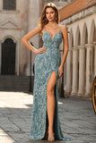 Pink Mermaid Maxi Prom Dress with Appliques