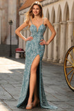 Pink Mermaid Maxi Prom Dress with Appliques