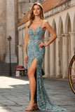 Pink Mermaid Maxi Prom Dress with Appliques