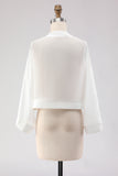 Black Chiffon Open Front Short Shawl Wraps