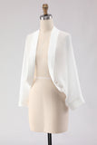 Black Chiffon Open Front Short Shawl Wraps