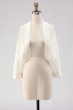 Black Chiffon Open Front Short Shawl Wraps