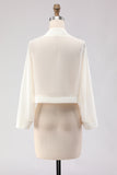 Black Chiffon Open Front Short Shawl Wraps