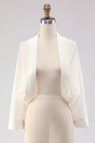 Black Chiffon Open Front Short Shawl Wraps