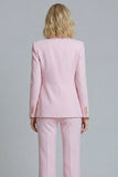 Pink 2 Piece Peaked Lapel Women Suits