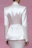 Peaked Lapel 2 Piece Mermaid Ivory Women Suits