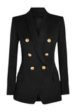 Red Double Breasted Shawl Lapel Prom Blazer