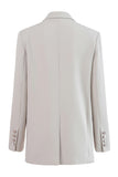 Black Peak Lapel One Button Women Business Blazer