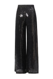 Sparkly Black Red 2 Piece Notched Lapel Women Prom Suits