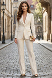 Peaked Lapel 2 Piece Sky Blue Slim Fit Women Suits
